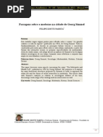 passagnes sobre o moderno na cidade de Georg Simmel- espaço acadêmico- Narita
