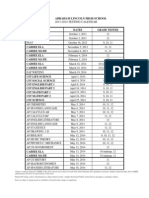 2013 - 2014 Testing Schedule