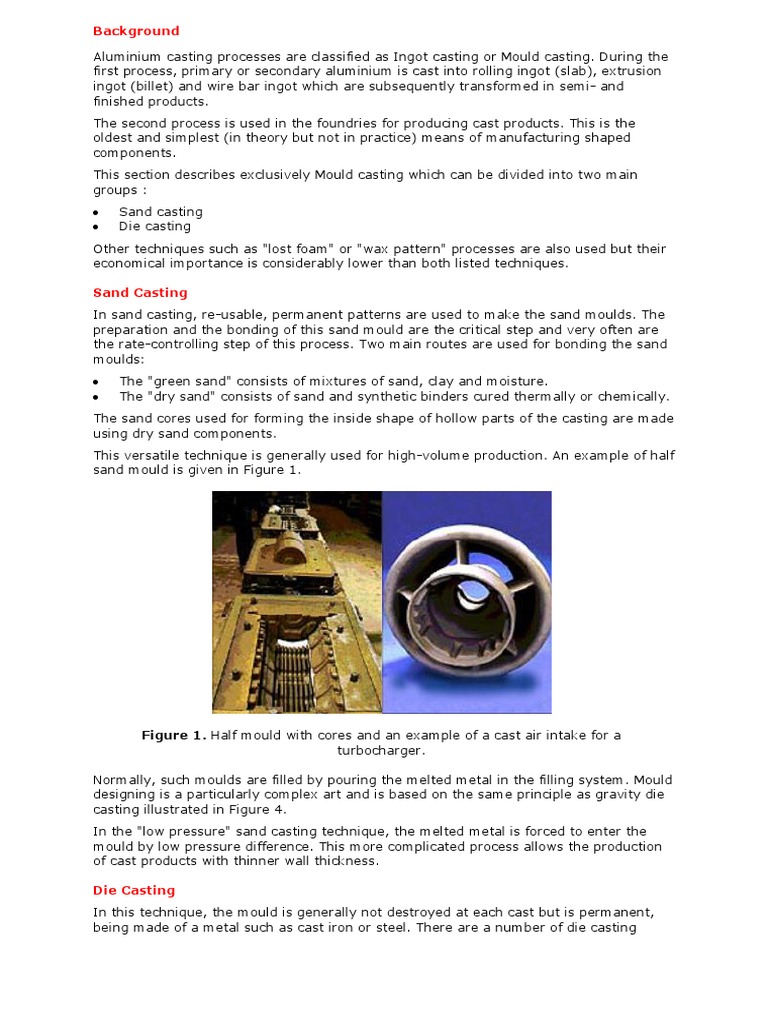Aluminium Mould Casting Techniques Explained | PDF