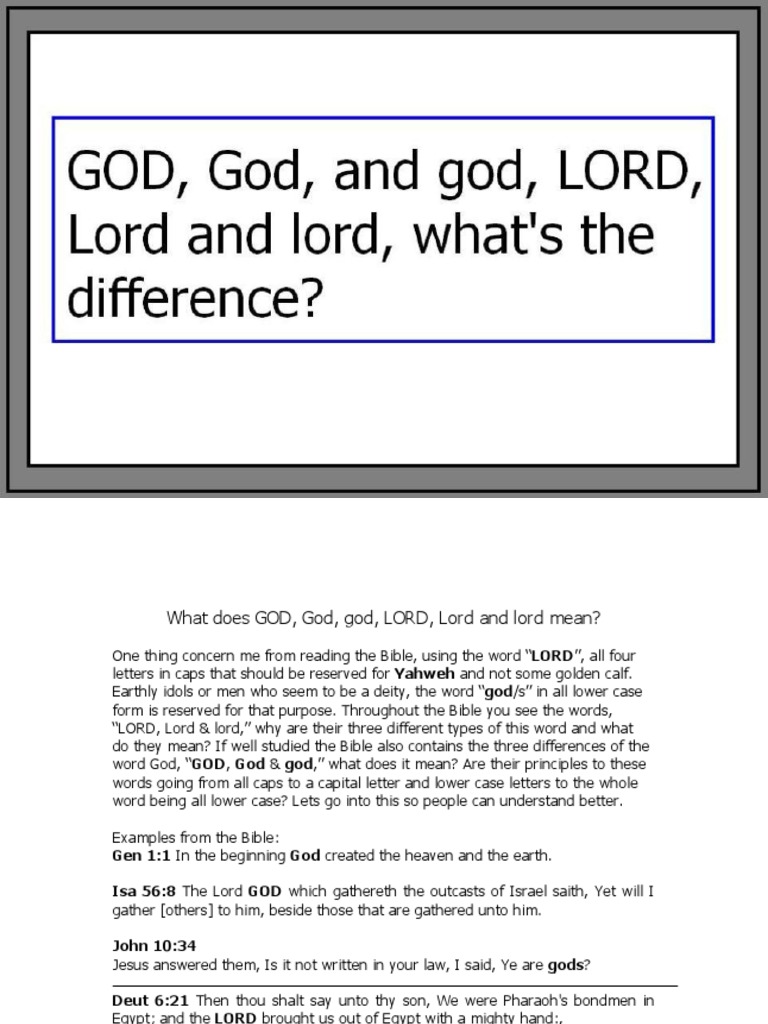 WHAT DOES GOD, God, and god, LORD, Lord and lord MEAN.pdf Names Of