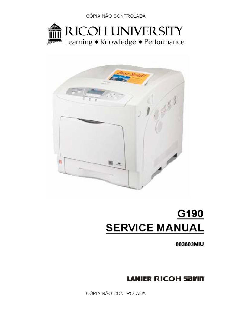 Ricoh Aficio Sp C4dn Service Manual Pdf Arquitetura De Computadores Informatica