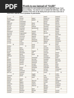 214 Words To Use Instead of