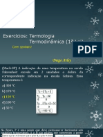 Termologia e Termodinâmica - Exercícios PDF