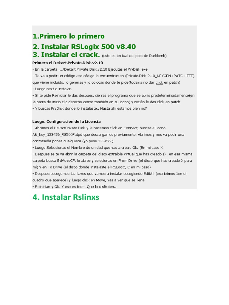Instalación y Licencia de RSLogix 500 | PDF
