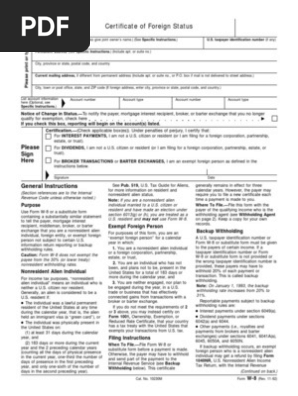 Fw8 Pdf Irs Tax Forms Withholding Tax