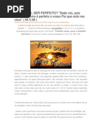 É POSSÍVEL SER PERFEITO