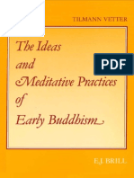 Ideas Meditative Practices Early Buddhism Vetter