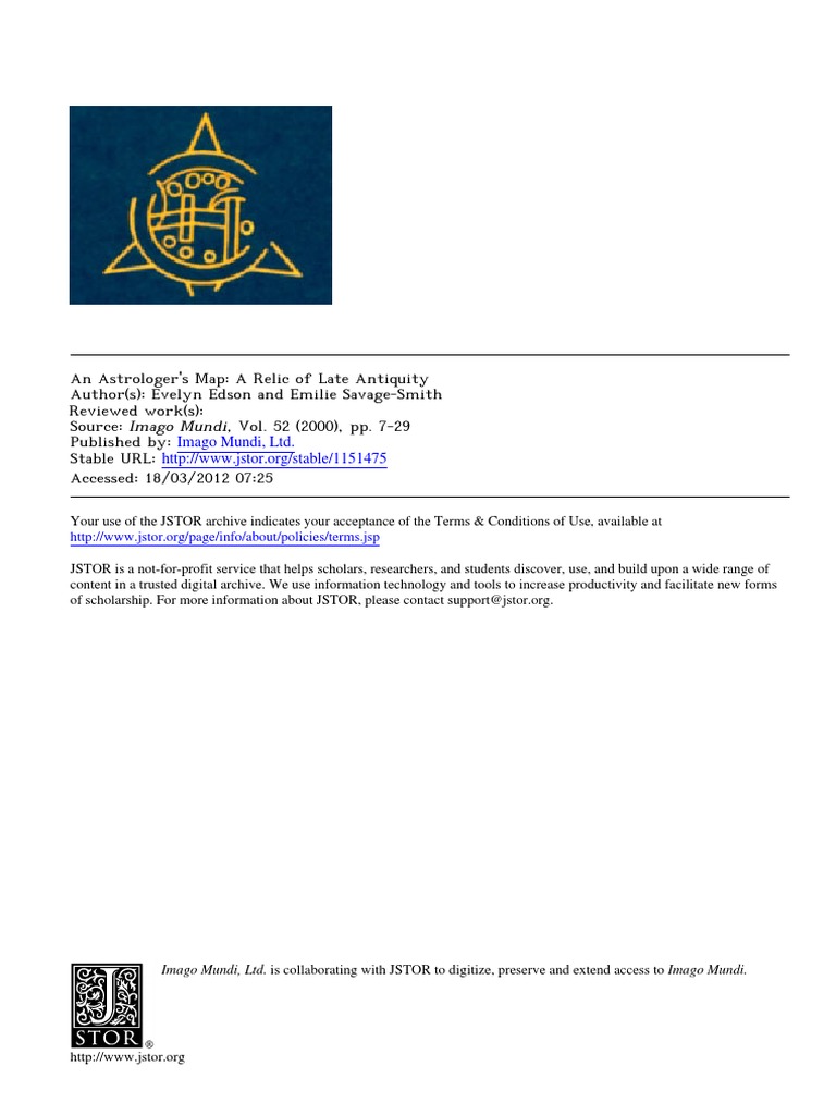 An Astrologers Map A Relic of Late Antiquity PDF Ptolemy Zodiac An Astrologers Map A Relic of Late Antiquity PDF Ptolemy Zodiac