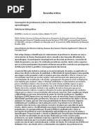 Resenha Critica. Dificuldade Na Aprendizagem