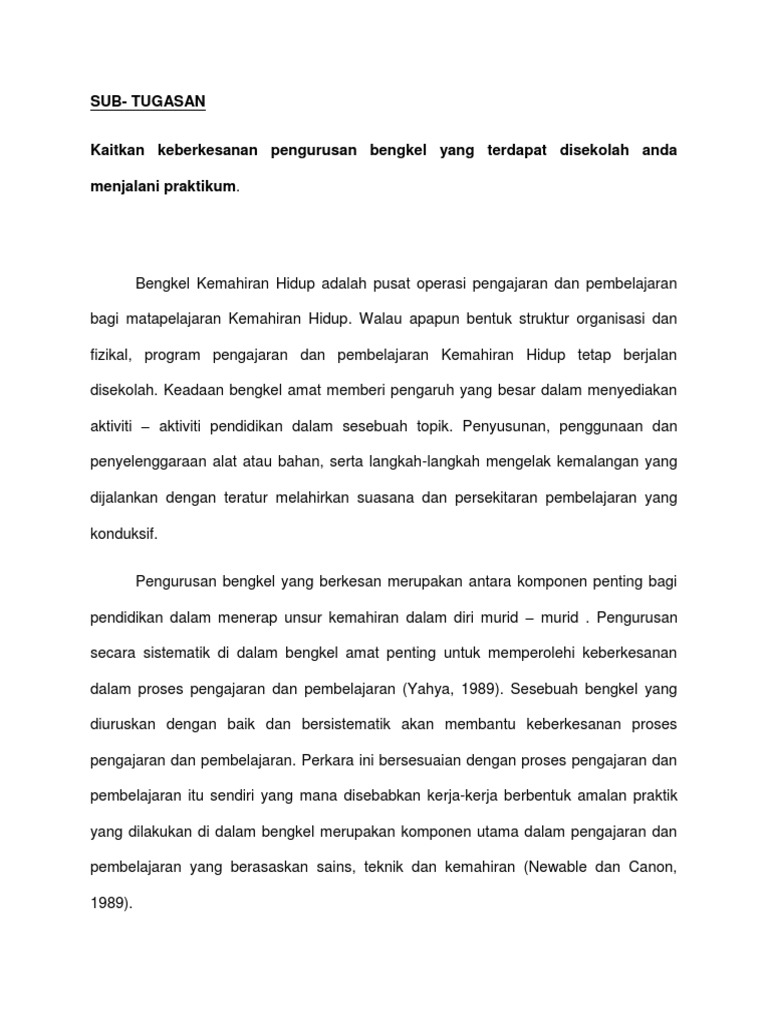 Kelebihan Dan Kelemahan Bengkel Kh Pdf