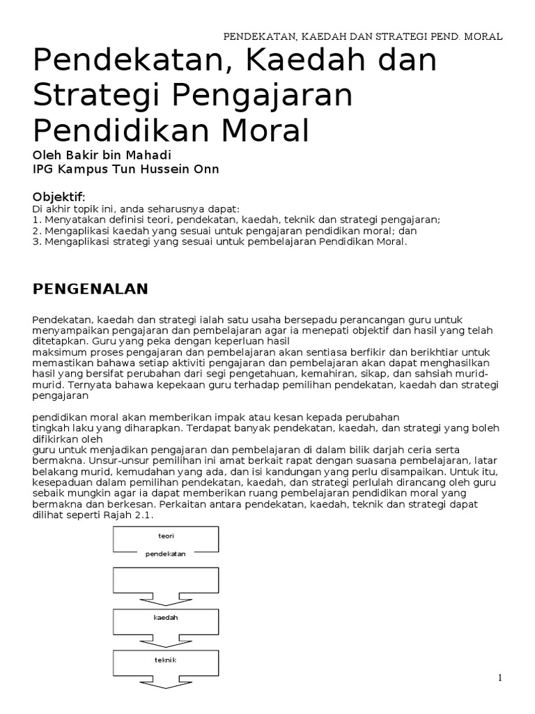 Pendekatan Kaedah Dan Strategi Pdf