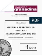 Guerra y Terror en El Discurso Revolucionario 1792-1794 Mona Ozouf