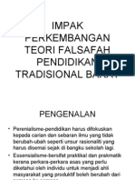 Impak Perkembangan Teori Falsafah Pendidikan Tradisional Barat