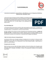 Convocatoria Plataforma 28 2013