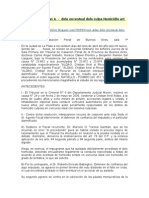 Caso Aldao - Homicidio culposo vs dolo eventual