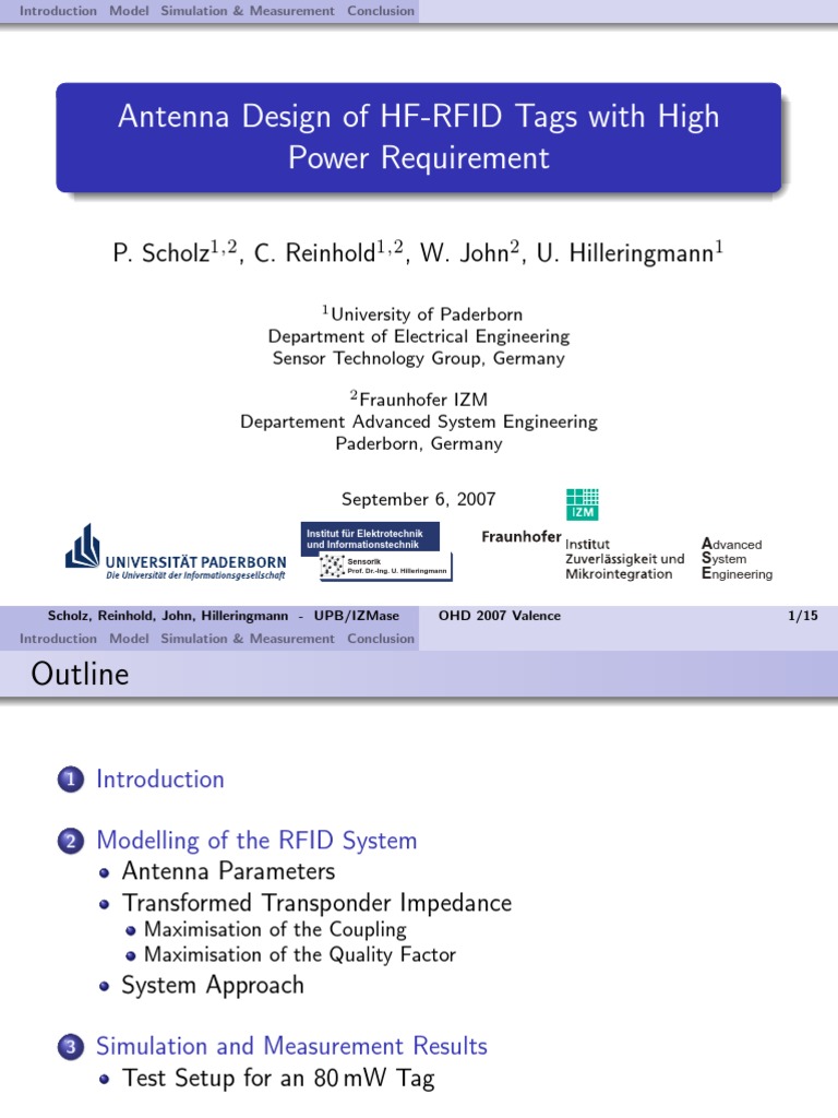 High Power HF-RFID Antenna Design | PDF | Technology & Engineering