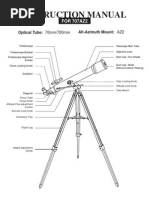 Instruction Manual For Saxon Telescope Model 707AZ2