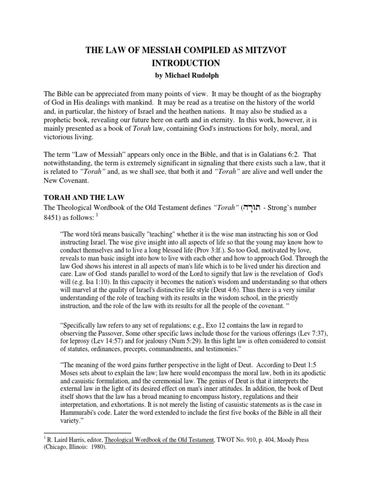 The Law of Messiah Compiled As Mitzvot | PDF | Mitzvah | Torah