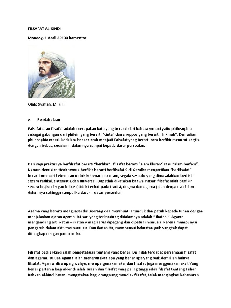 Filsafat Al Kindi Pdf