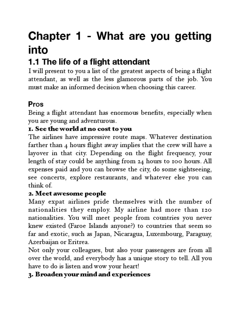 Sample How To A Flight Attendant PDF Flight Attendant Airlines