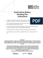 Gold & Silver Bullion Smelting Flux Instructions: Please Use Common Sense and Be Careful!!