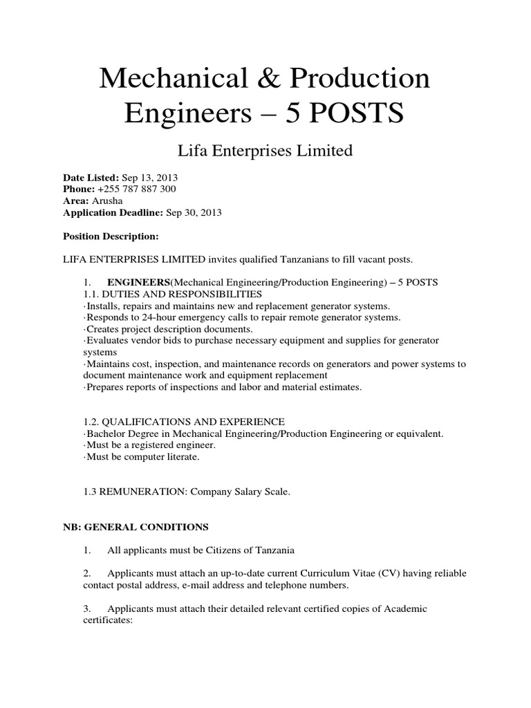 Mechanical & Production Engineers Jobs | PDF | Engineering | Science
