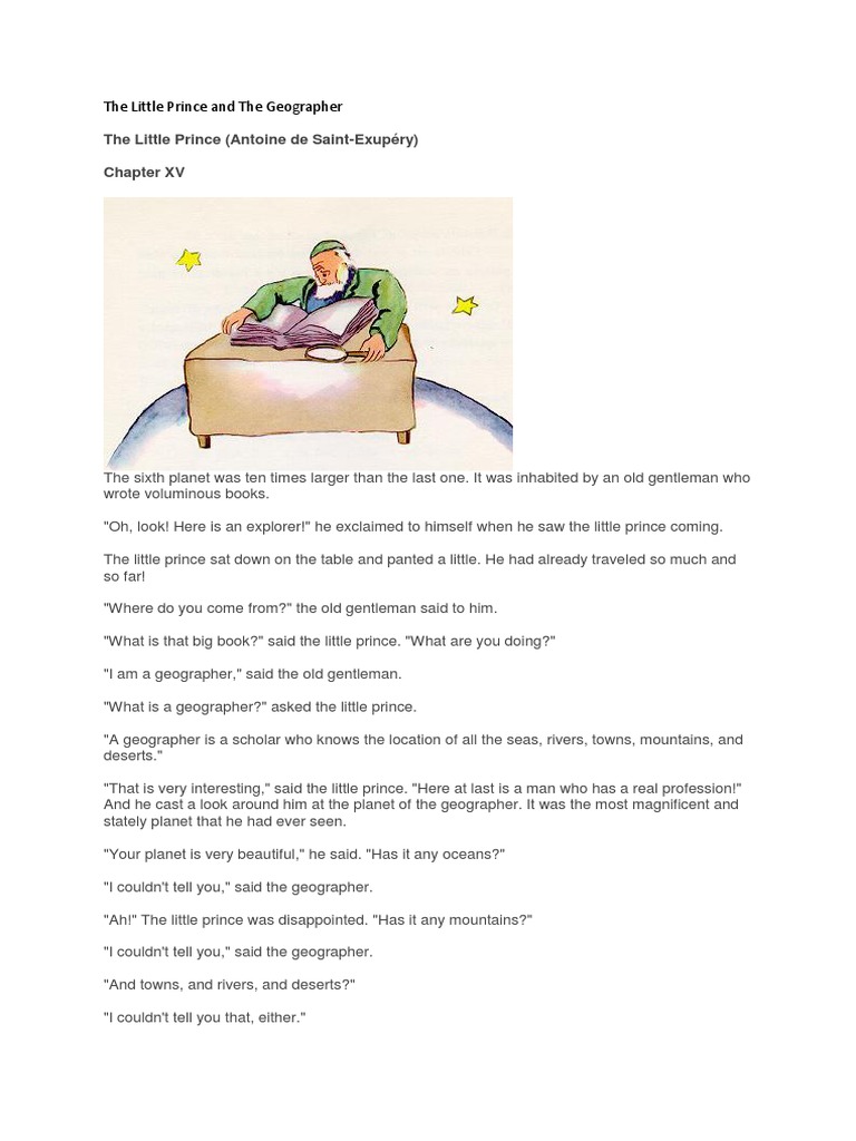 The Little Prince and The Geographer | PDF | The Little Prince