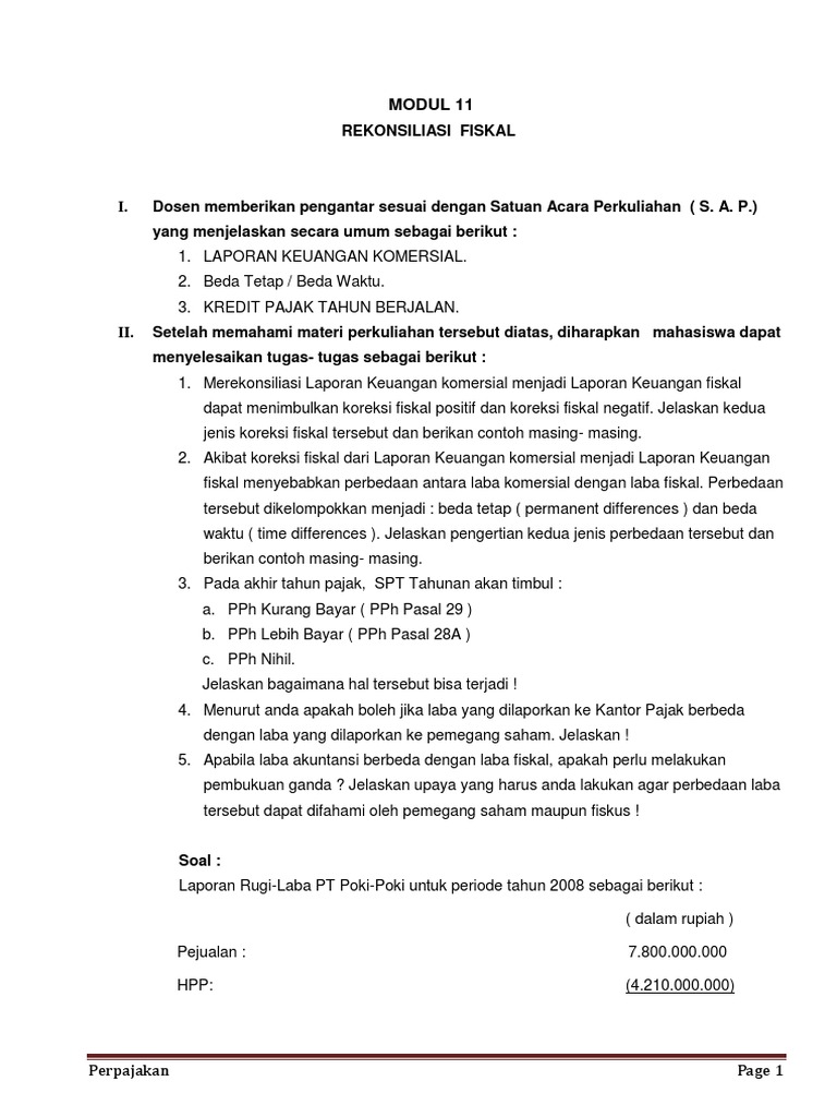 Penyebab Terjadinya Perbedaan Laporan Keuangan Komersial Dan Fiskal Tips Membedakan