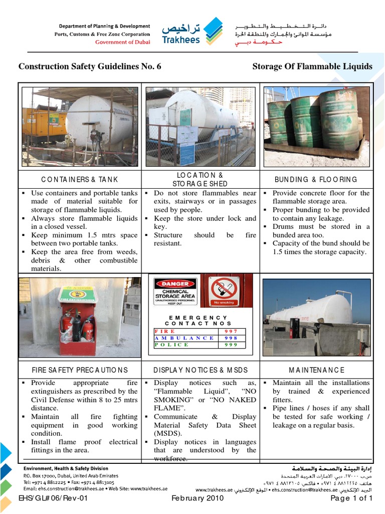 Flammable Liquids Storage Guidelines | PDF