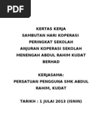 Kertas Kerja Hari Koperasi Sekolah 2013