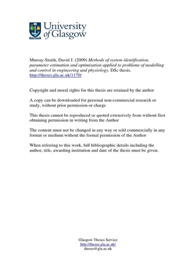 Methods of System Identification PDF | PDF | Computers