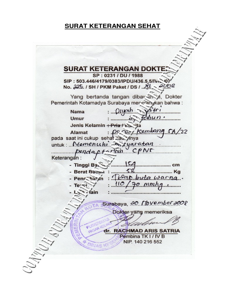Contoh Surat Keterangan Sehat Download Contoh Surat Lamaran CPNS 2021 dan Surat Pernyataan CASN 2021 Bengkayang dan Sintang Surat lamaran menjadi bagian dari berkas atau dokumen yang diperlukaan saat mendaftar CPNS 2021.
