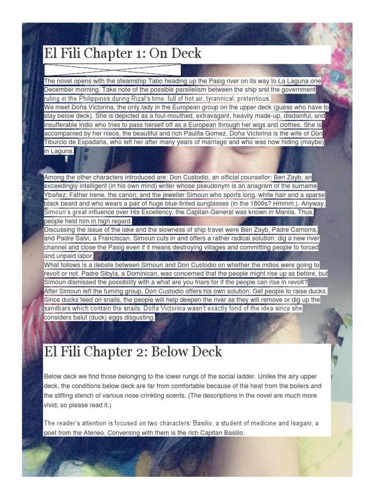 El Filibusterismo Chapter Summaries | PDF