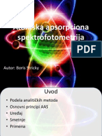 Atomic Absorption Spectrophotometry