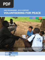 HRD (Human Resource Development) Programme 2012/13 Report VOLUNTEERING FOR PEACE