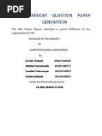 RANDOM QUESTION PAPER
GENERATION