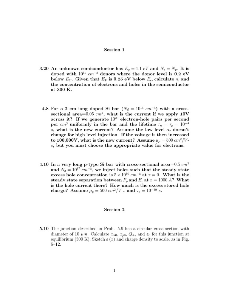 N PDF Field Effect Transistor PN Junction