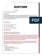 Wayne Kuether Resume