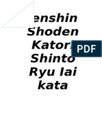 Tenshin Shoden Katori Shinto Ryu Iai Kata