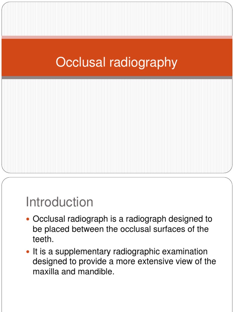 Occlusal Radiology PDF Dental Anatomy Human Anatomy