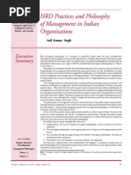 HRD Practices and Philosophy of Management in Indian Organizations - Lecture Notes - Indian Philosophy - Anil Kumar Singh