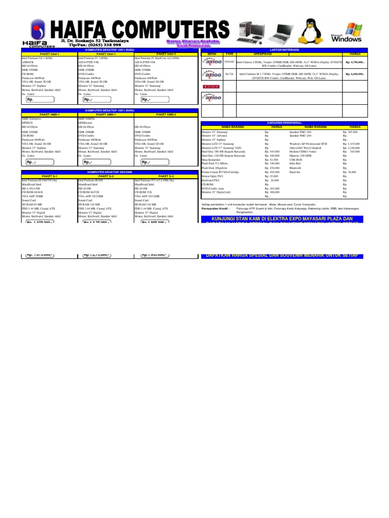 Paket Komputer dan Laptop Terbaru | PDF