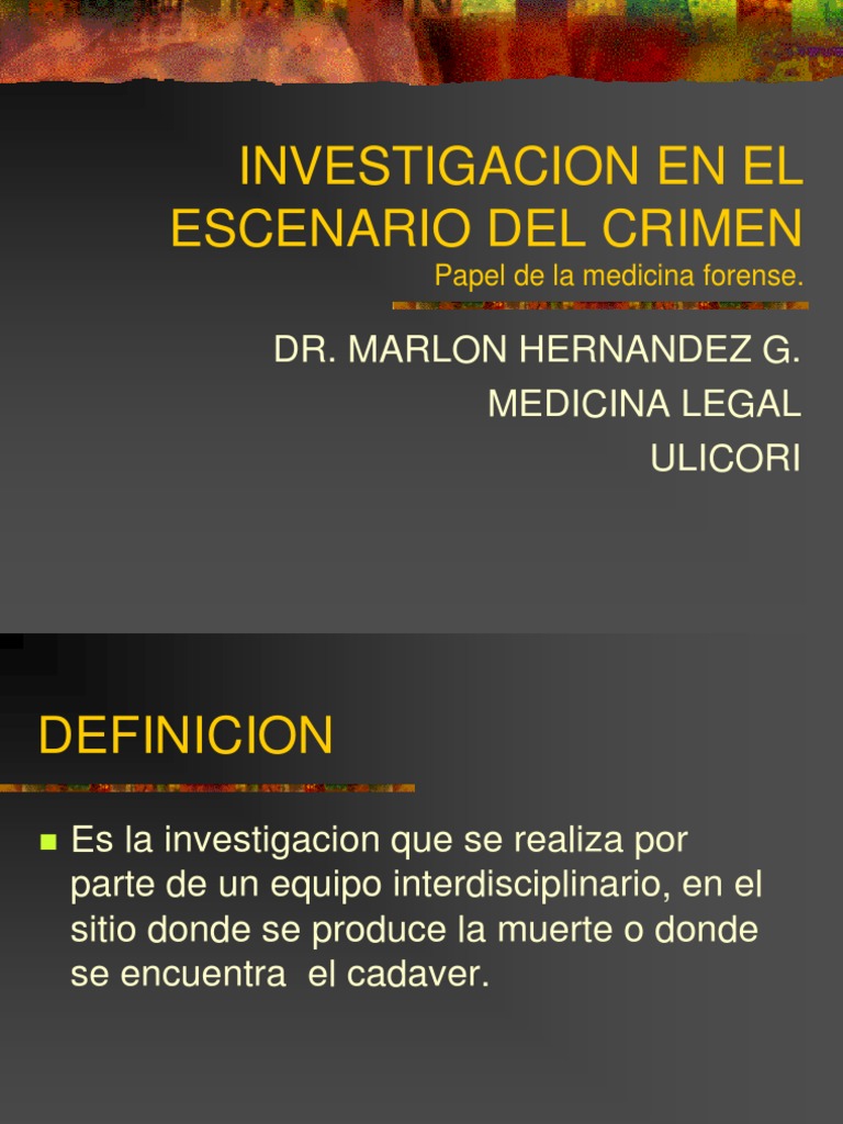 Investigación Forense en Escenarios de Muerte | PDF | Suicidio | Medicina