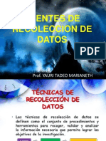 Fuentes de Recoleccion de Datos