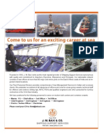 Come To Us For An Exciting Career at Sea: J. M. Baxi & Co