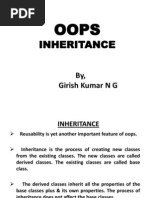 Inheritance: By, Girish Kumar N G