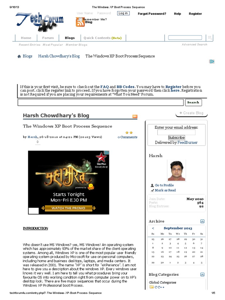 The Windows XP Boot Process Sequence | PDF | Windows Registry | Kernel ...