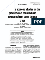 Engineering Economy Studies On The Production of Non-Alcoholic Beverages From Some Tropical Crops
