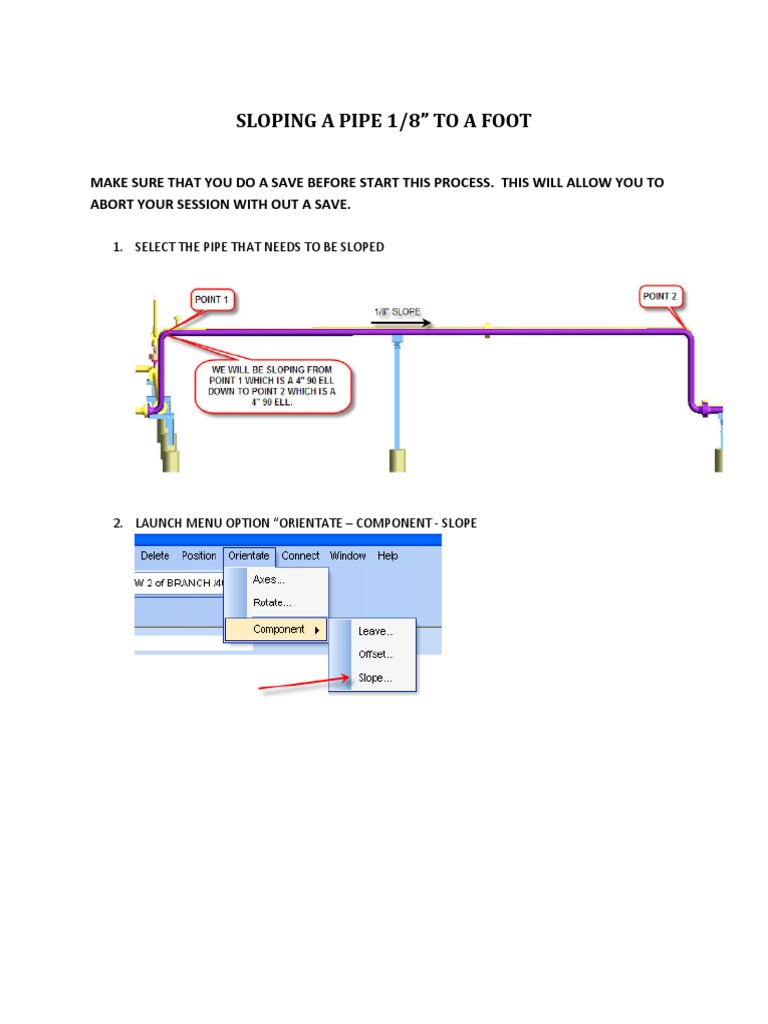How To Slope A Pipe in PDMS PDF