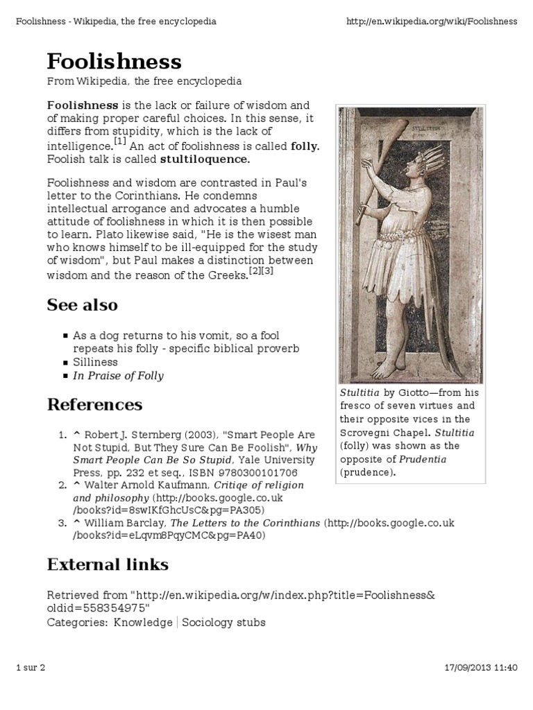 Foolishness: See Also | PDF